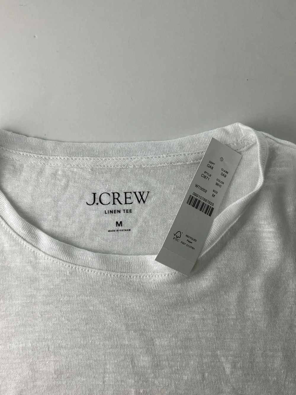J. Crew New Relaxed Linen T-Shirt NWT
